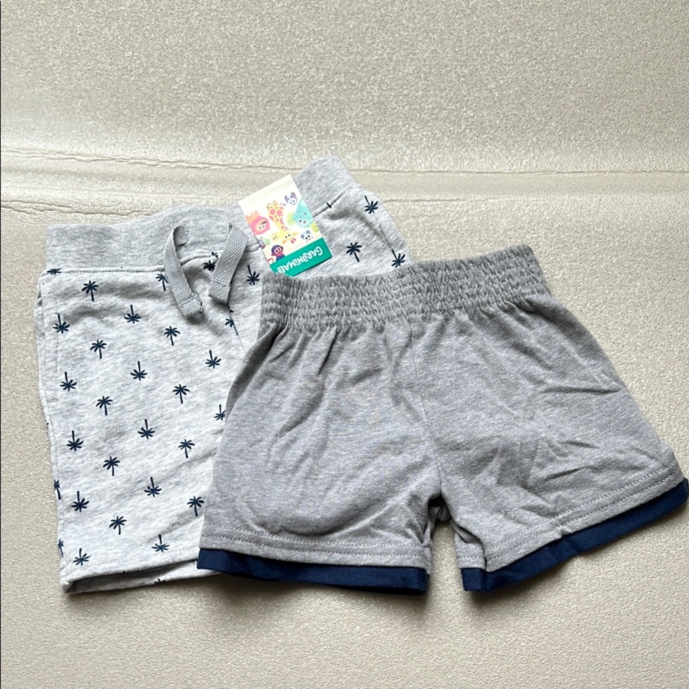 Gray and Navy Baby Shorts Set 18M